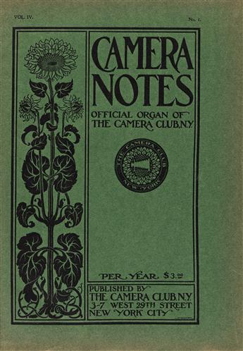 ALFRED STIEGLITZ. Camera Notes, Official Organ of the Camera Club of New York, Volumes III and IV.